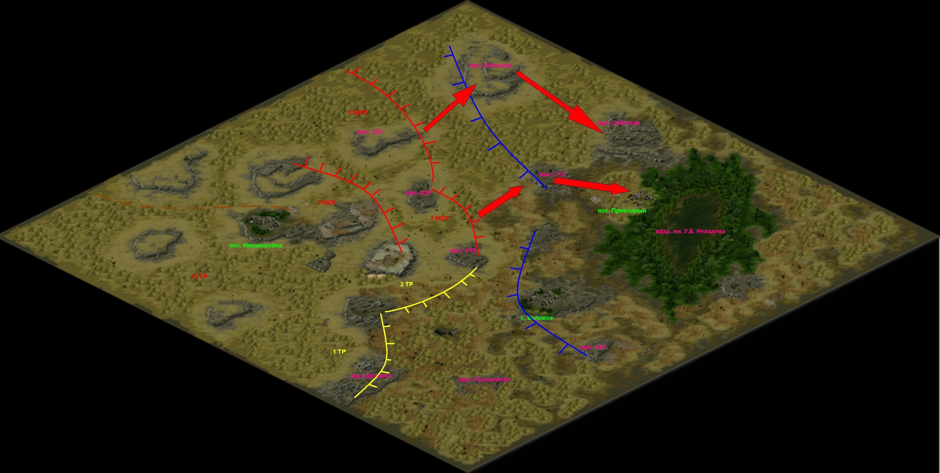 Карта-схема миссии "Наступление" для NSM ver.2